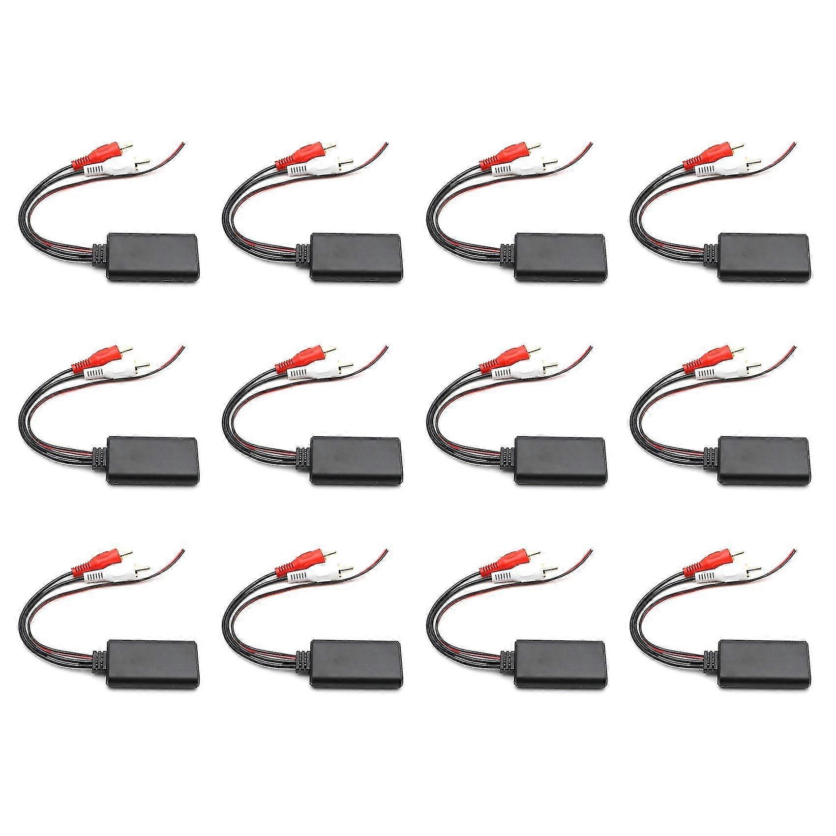 12pcs Car Wireless Bluetooth Rca Receiver Module 2rca Interface