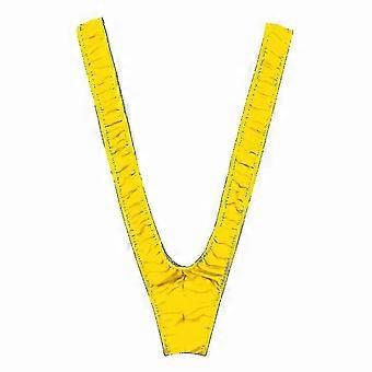 Mankini miehille, miesten remmi Mankini V rintareppuhihnat puku alusvaatteet keltainen