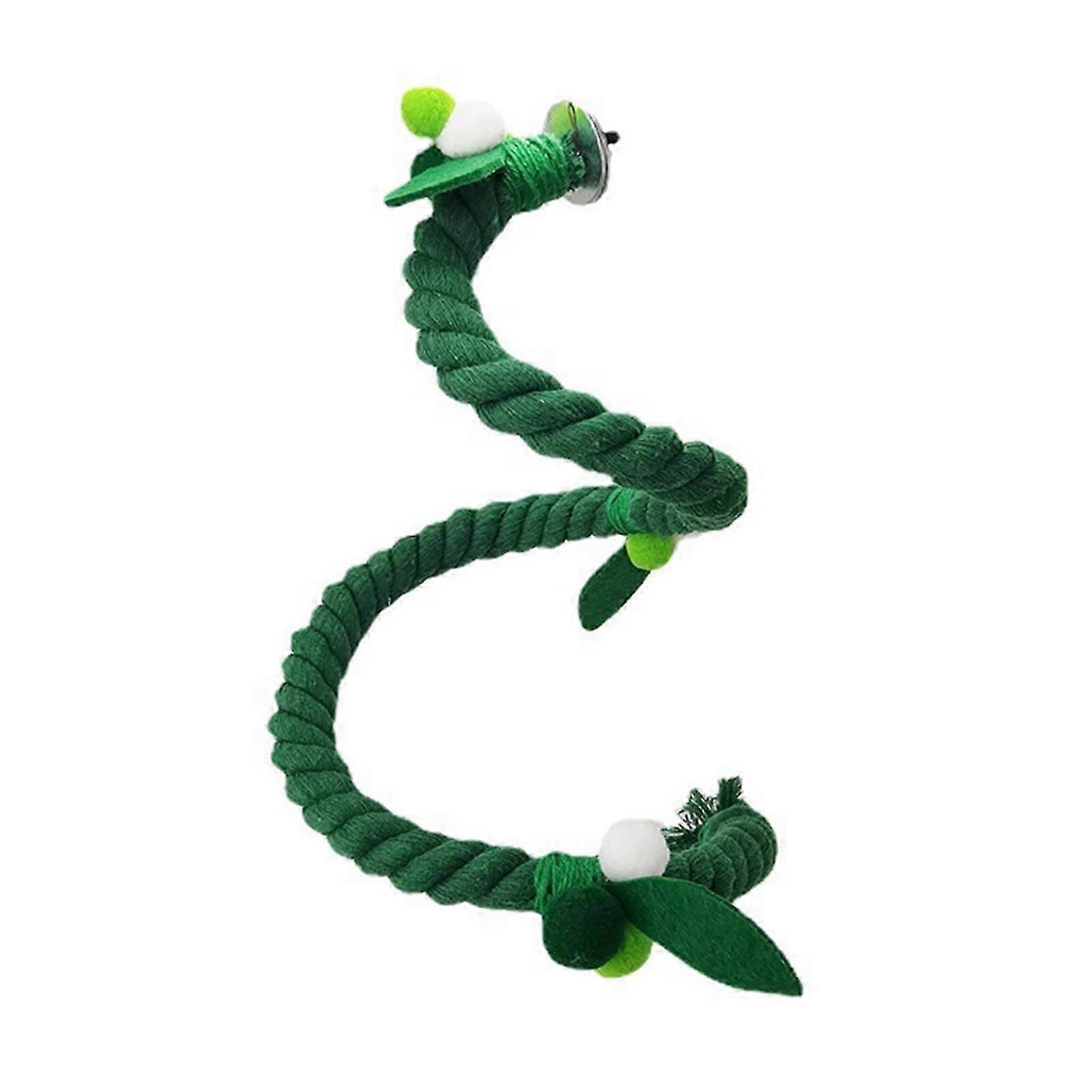 طائر جثم الببغاء بنجي لعبة حبل القطن حامل سهل التركيب للقفص 39 "