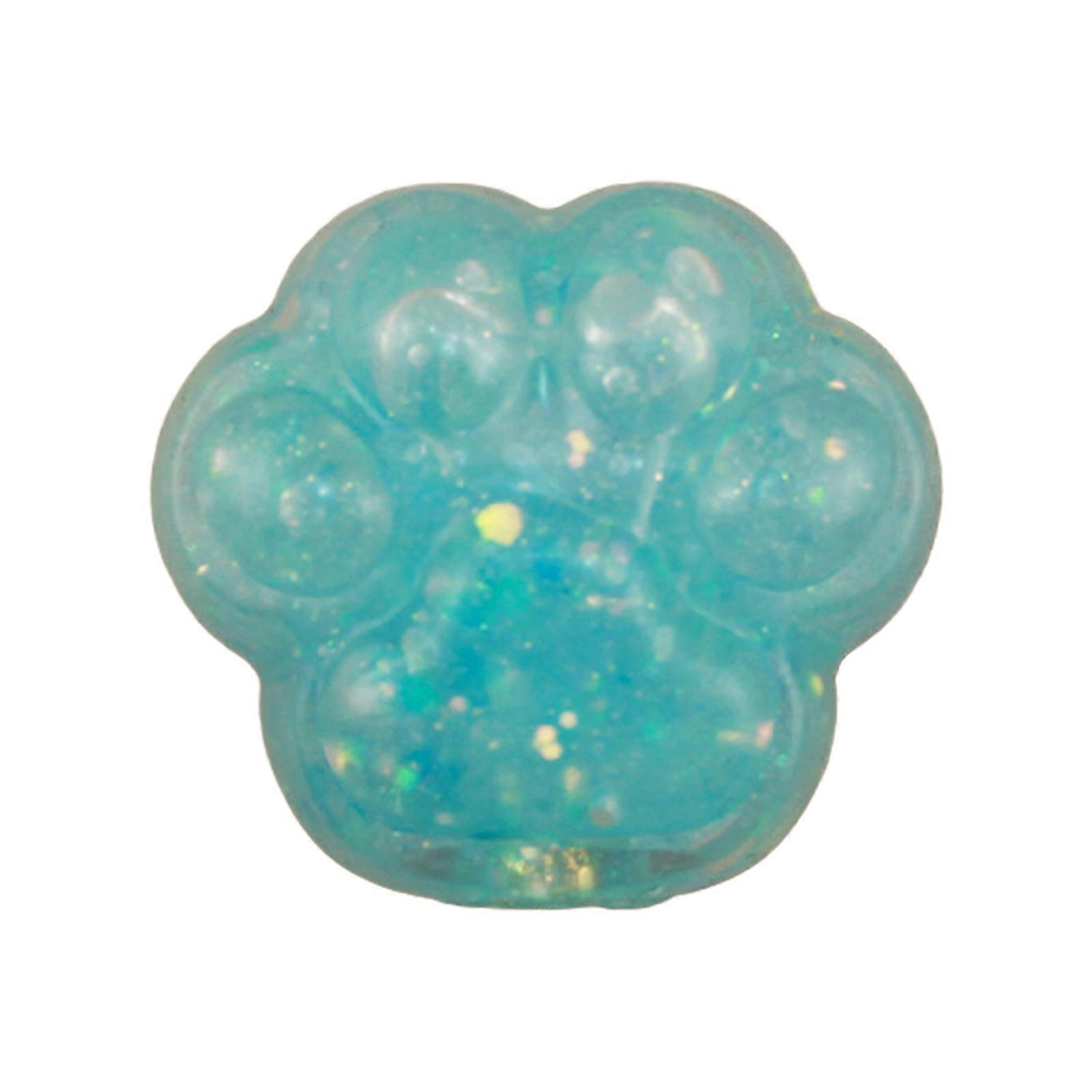 Squeezable Toy TPR Cats Paw Figurine Stretchy Toy Soft Decompression Toy Stress Relief Fidgets for Autisms Kids Favor  Sky Blue