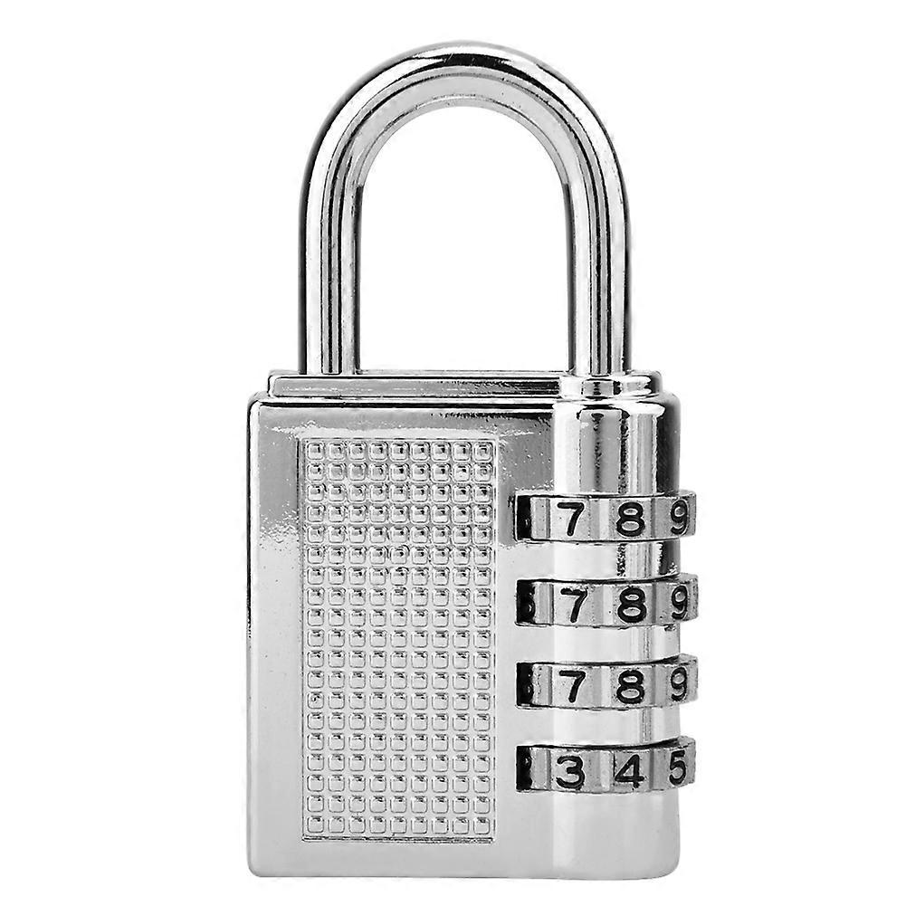 4-digit Combination Password Padlock Gym Drawer Padlock(Silver)