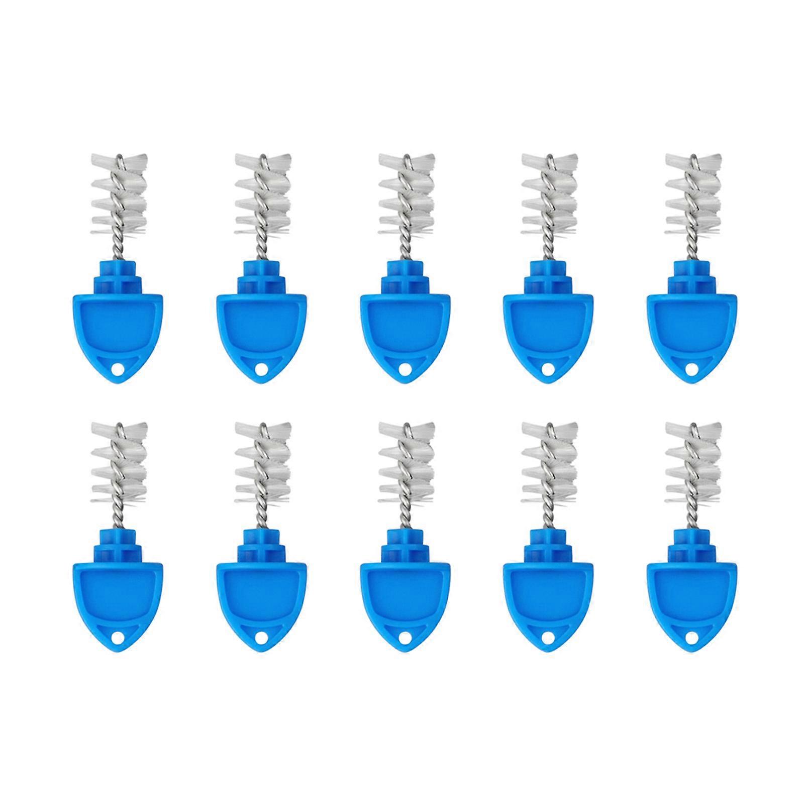 Essential Beer Plug Tap Bürste Bierzapfhahn Wartungsbürsten, Feste PBT-Borsten für eine effektive Wasserhahnreinigung 10Pcs Blau