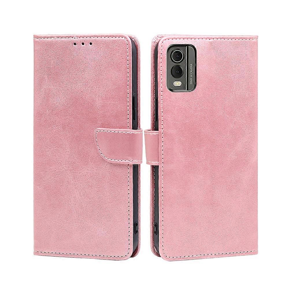 For Nokia C32 Calf Texture Buckle Flip Leather Phone Case