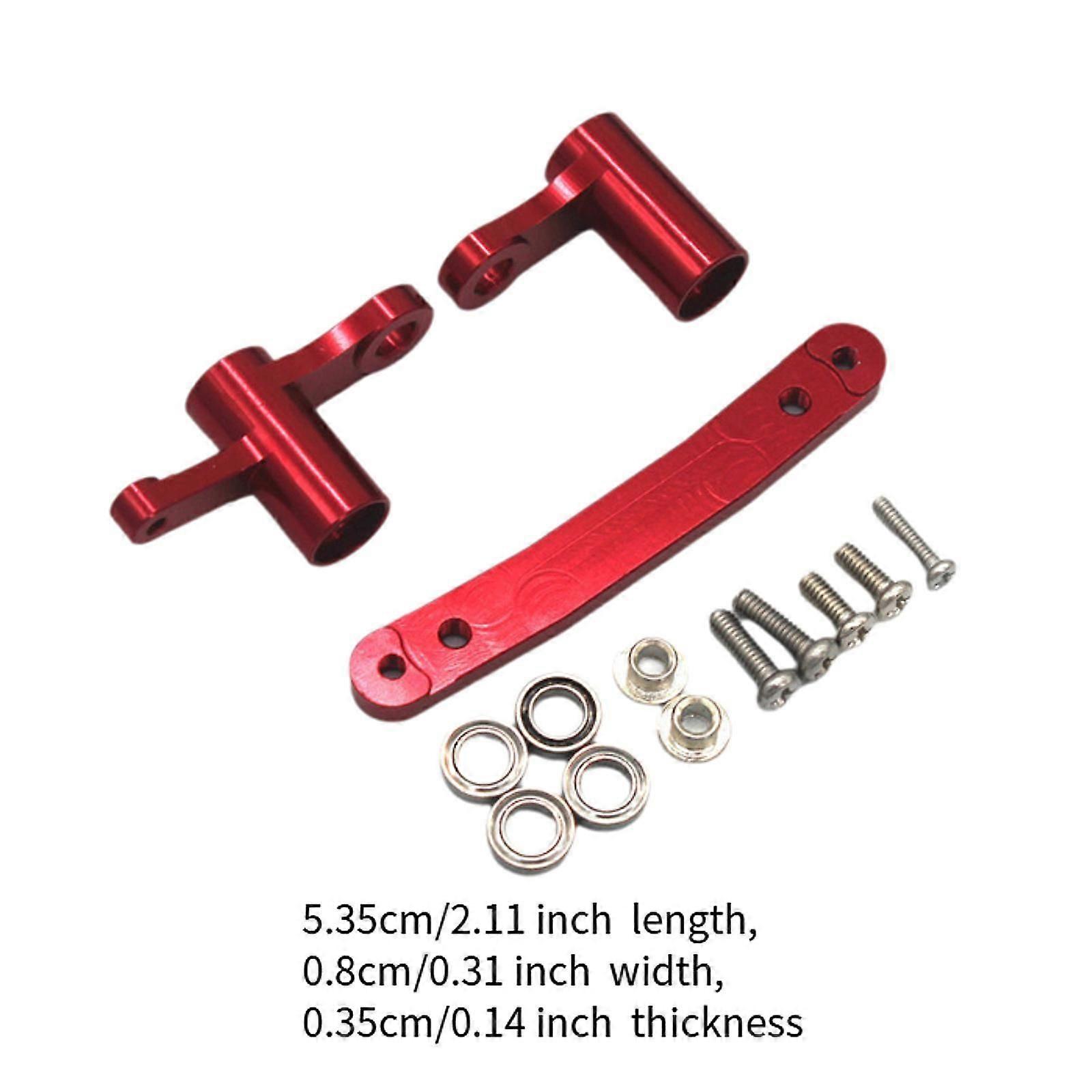 RC Buggy Car Metal Steering Assy Solid and Stable RC Car Upgrade Accessories Red