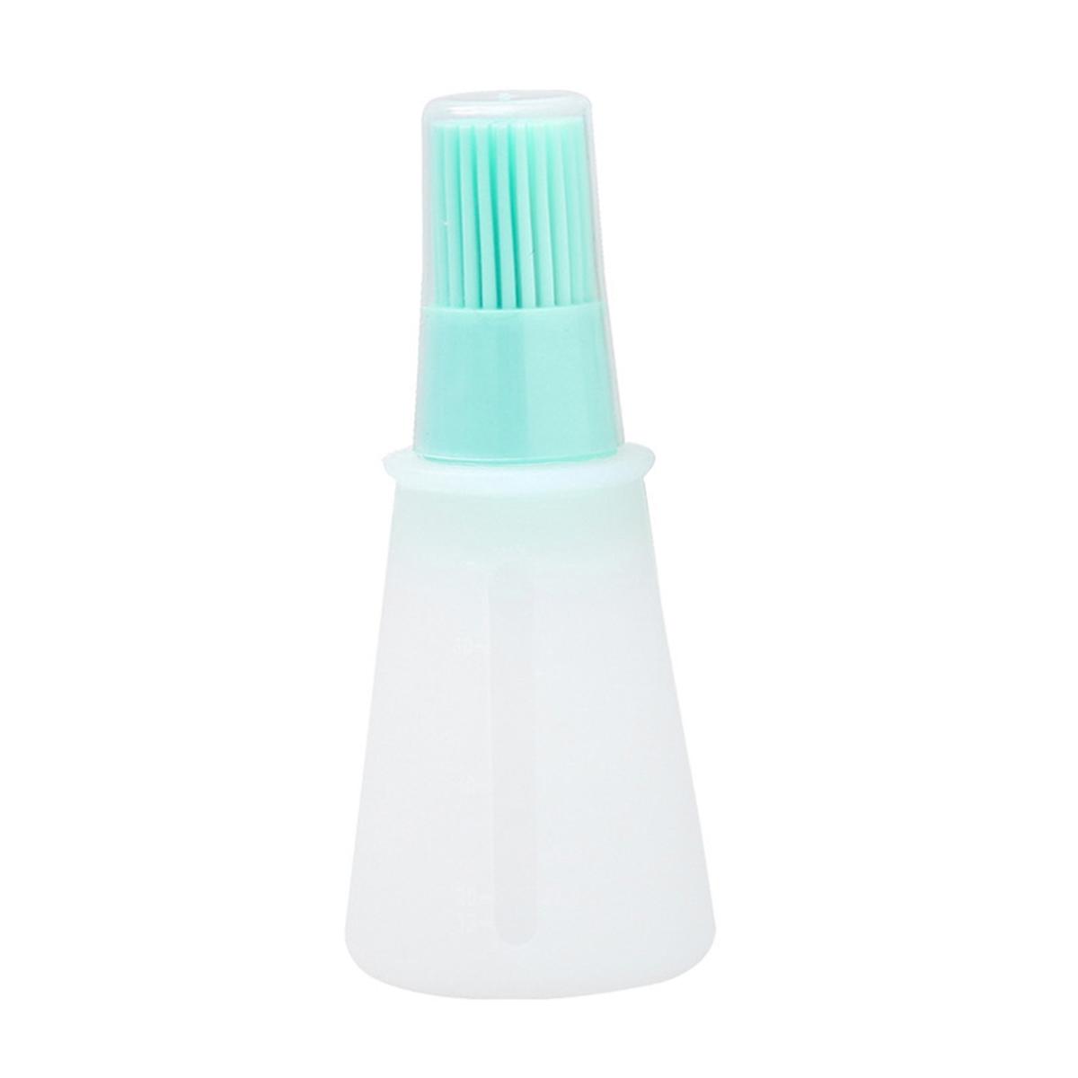 Silicone Oil Bottle Brush Oil Dispenser Bottle with Barbecue Brush High Temperature Basting Brush K
