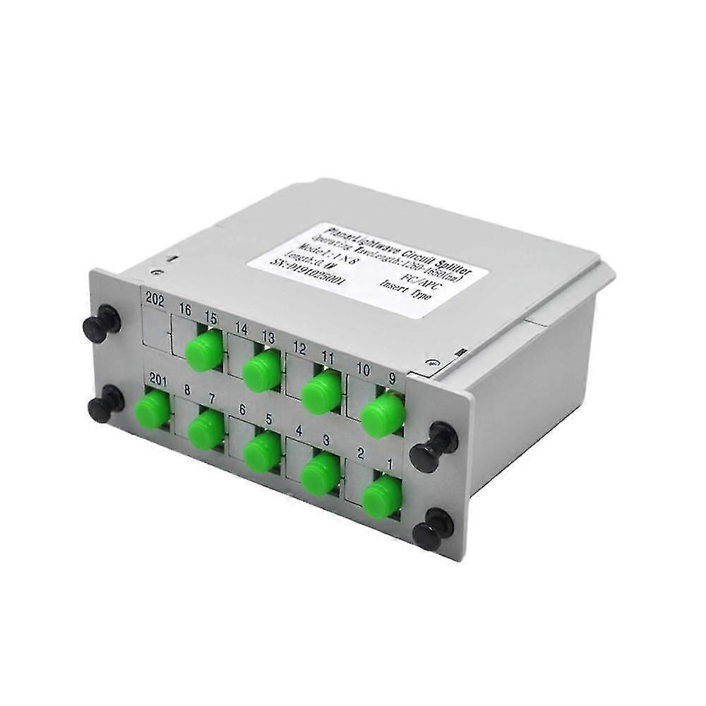 1*8 Fc/apc Fiber Optic Splitter 1x8 Optical Plc Splitter Cassette Box Card Inserting Type Optical Ftth Plc Splitter