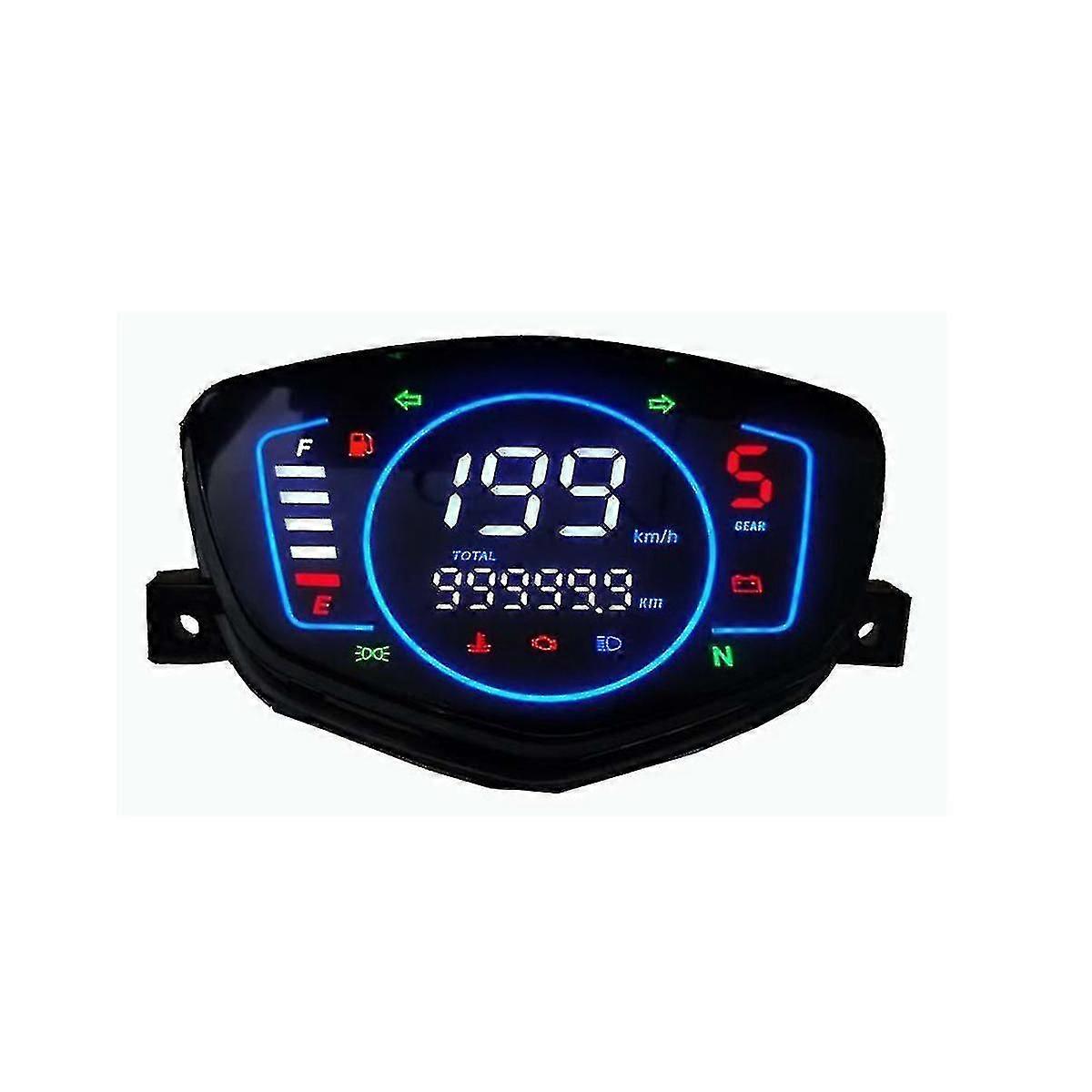 For L135 Lymc8 Lym110 Motorcycle Led Speedometer Tachometer Odometer Instrument Assembly Digital Me