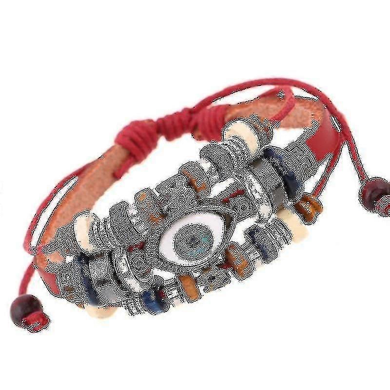 Money Beads Eyelid Bracelet Tension Adjustment Couple Leather Bracelet Jewelry Style