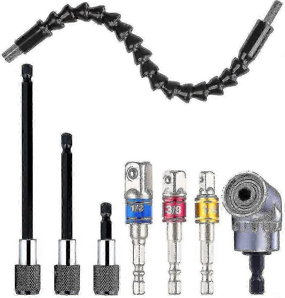 Drill Bit Extension Right Angle Drill Bit Adapter Impact Screwdriver Bits Screwdriver Bit Holder Extension Shank Bit