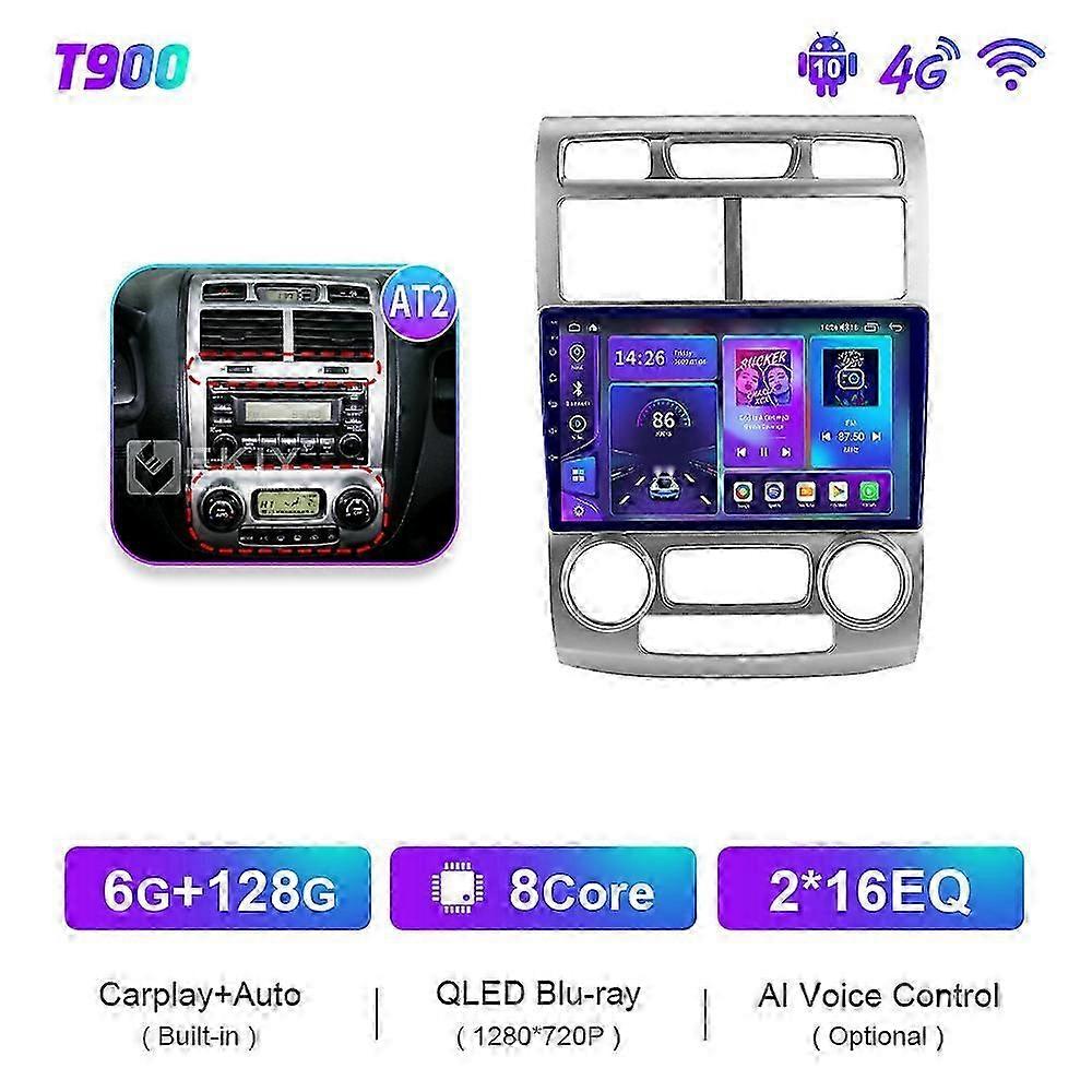 T900 For Kia Sportage 2 2004 2005 2006 2007-2010 Car Radio Multimedia Video Player Navigation GPS Android Auto No 2 Din DVD