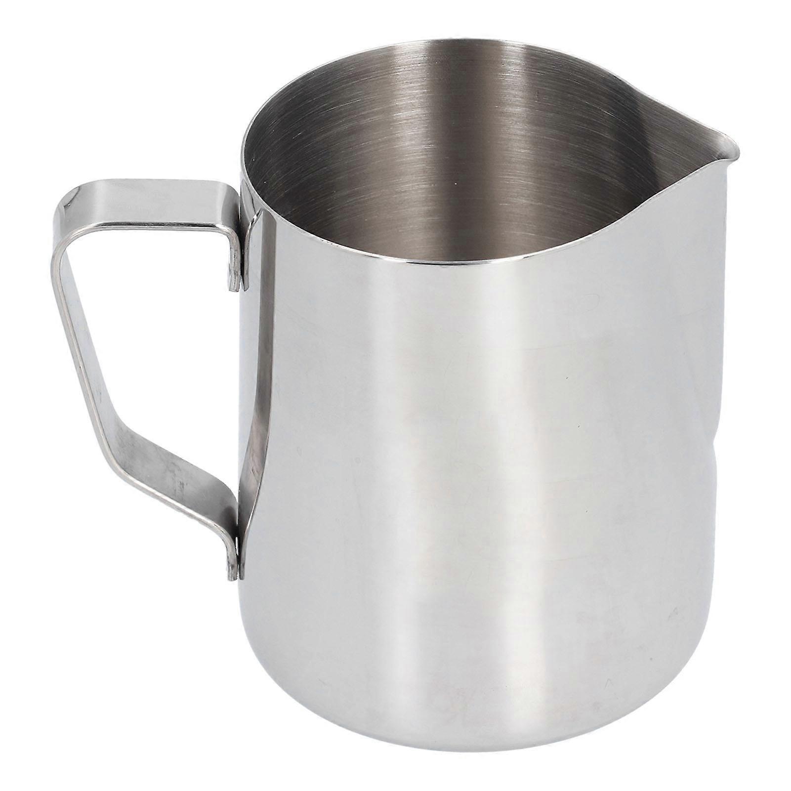 304 Stainless Steel Frothing Cup With Inner Scale For Milk Frothing Pointed Mouth Home Use