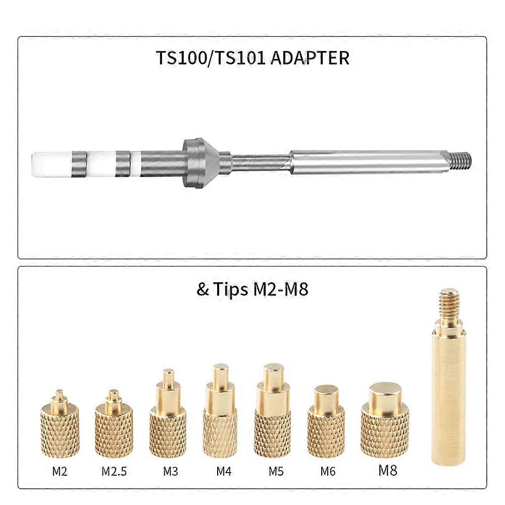 3D Printer Accessories Hot Melt Nut Heads Set Brass Insertion Tool M2-M8 Model Heating Accessory Kit