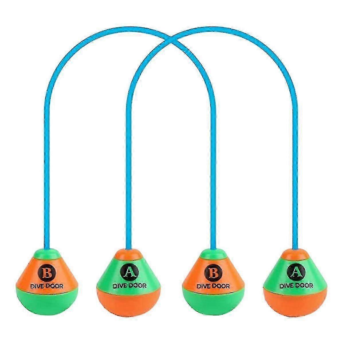 السباحة القابلة لإعادة الاستخدام من خلال حلقات الباب ، 2 قطعة لعبة الغوص في المسبح للأطفال - لعبة تدريب السباحة الممتعة