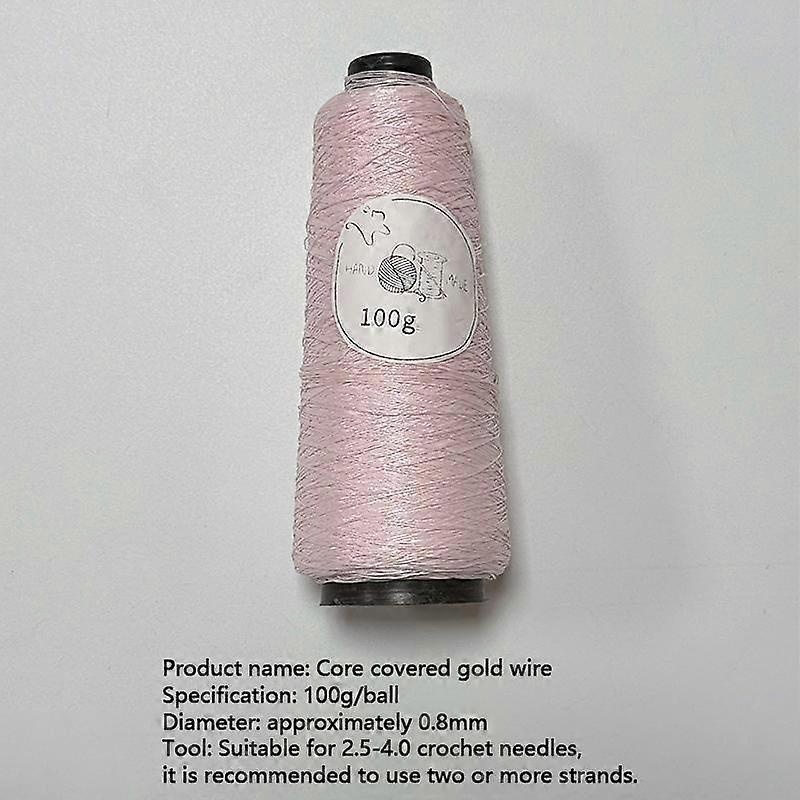 100g/ball Super Flash Silver Wrap Core Yarn Gold and Silver Thread Shiny Silver Waxed Thread 0.8mm