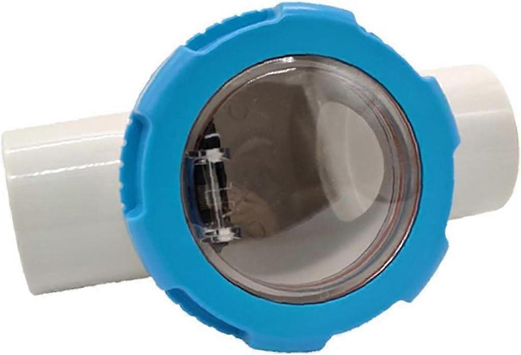 Swimming Pool Valve, One-Way Pipe Non Return Backflow Preventer For Swimming Pools, Spas, And Saunas, Transparent Design With Clear Lid, Red Seal,