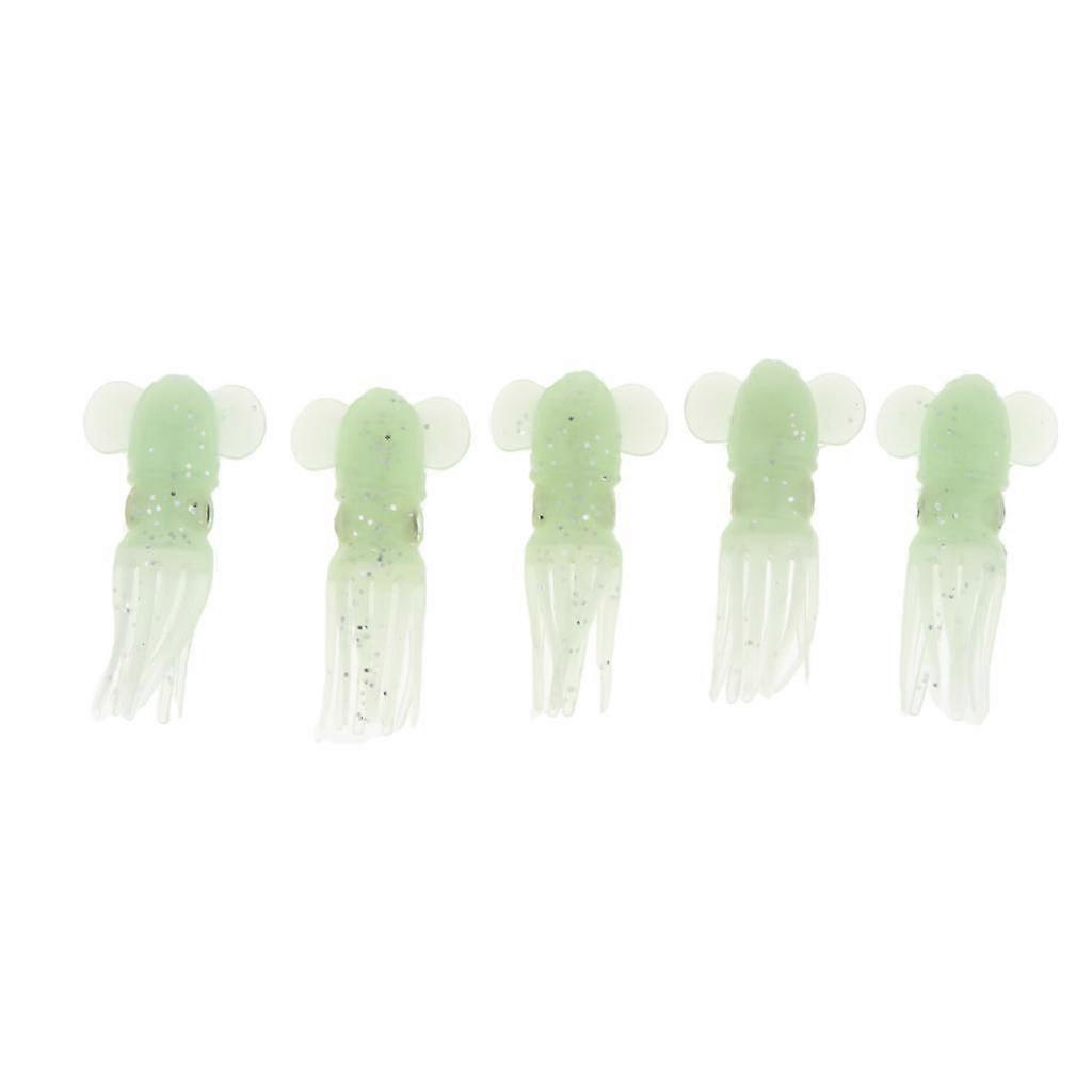5pcs Squid Baits Soft Trolling Fishing A
