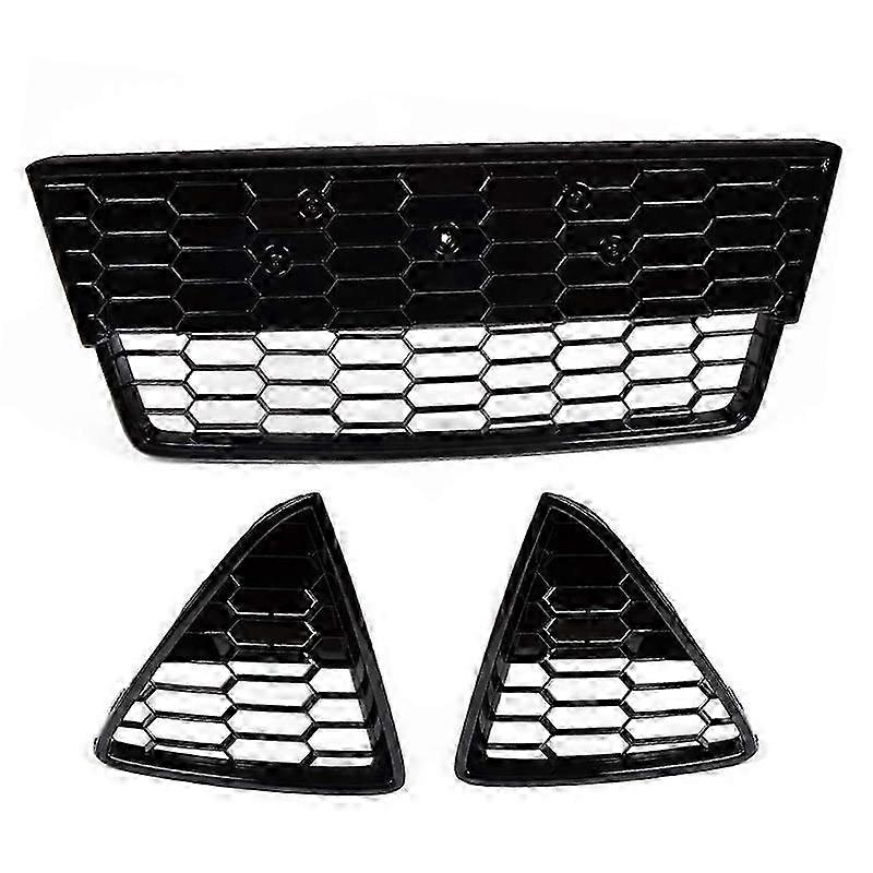 3Pcs Car Honeycombed Front Bumper Lower Grille Grills for Focus 2012 2013 2014 js