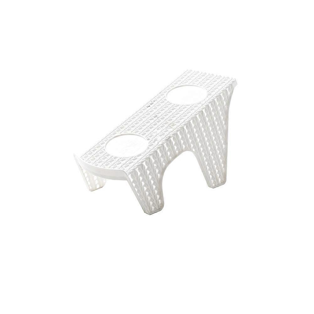 Plastic Double Layer Shoes Rack Organizer Space Saving Storage Holder (White Single Row)