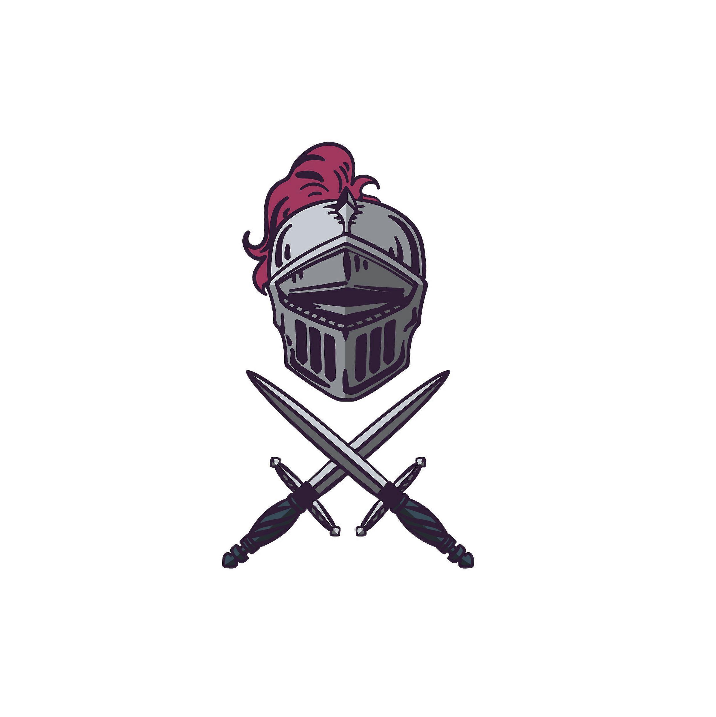 Iron-on patch Knight's Helmet and Swords