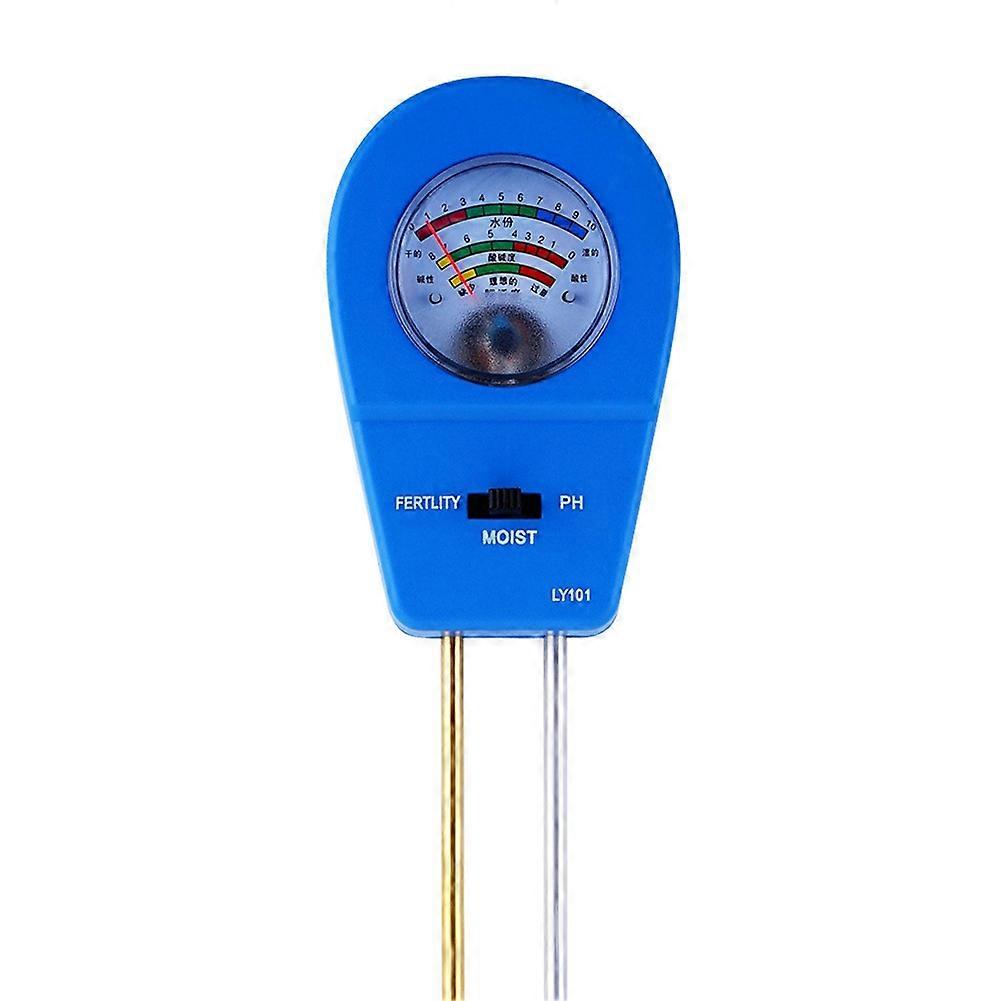 Soil Tester Soil Moisture Meter Soil Ph Tester Test Soil Fertility Suitable for Garden Lawn Care Greenhouse Plants Blue
