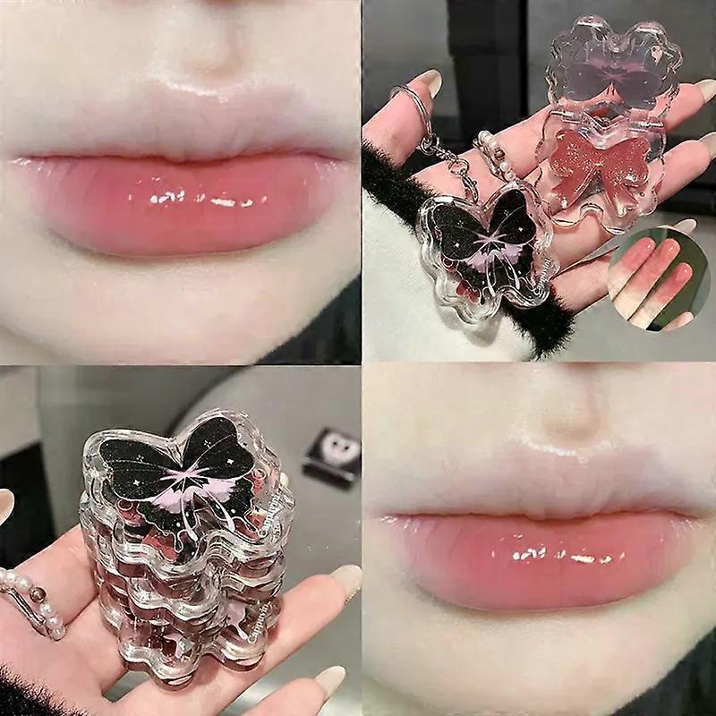 Papillon Solid Lip Gloss Beauté Miroir Eau Optical Gloss Gloss