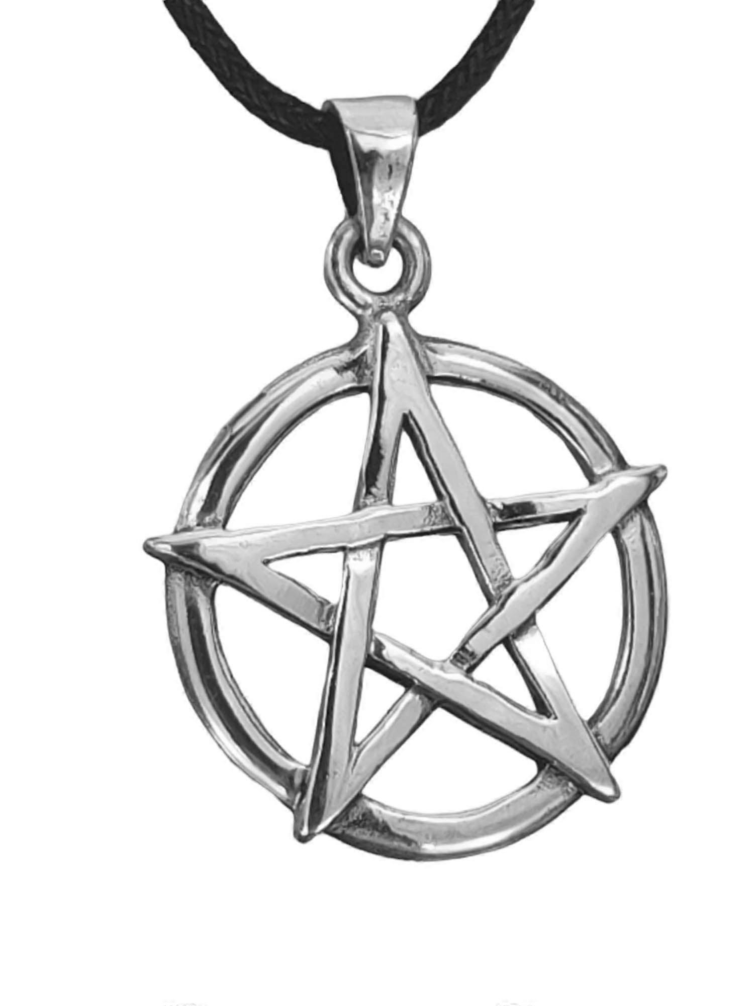 Pentagramm 251 Mit Schlangenkette - Silber