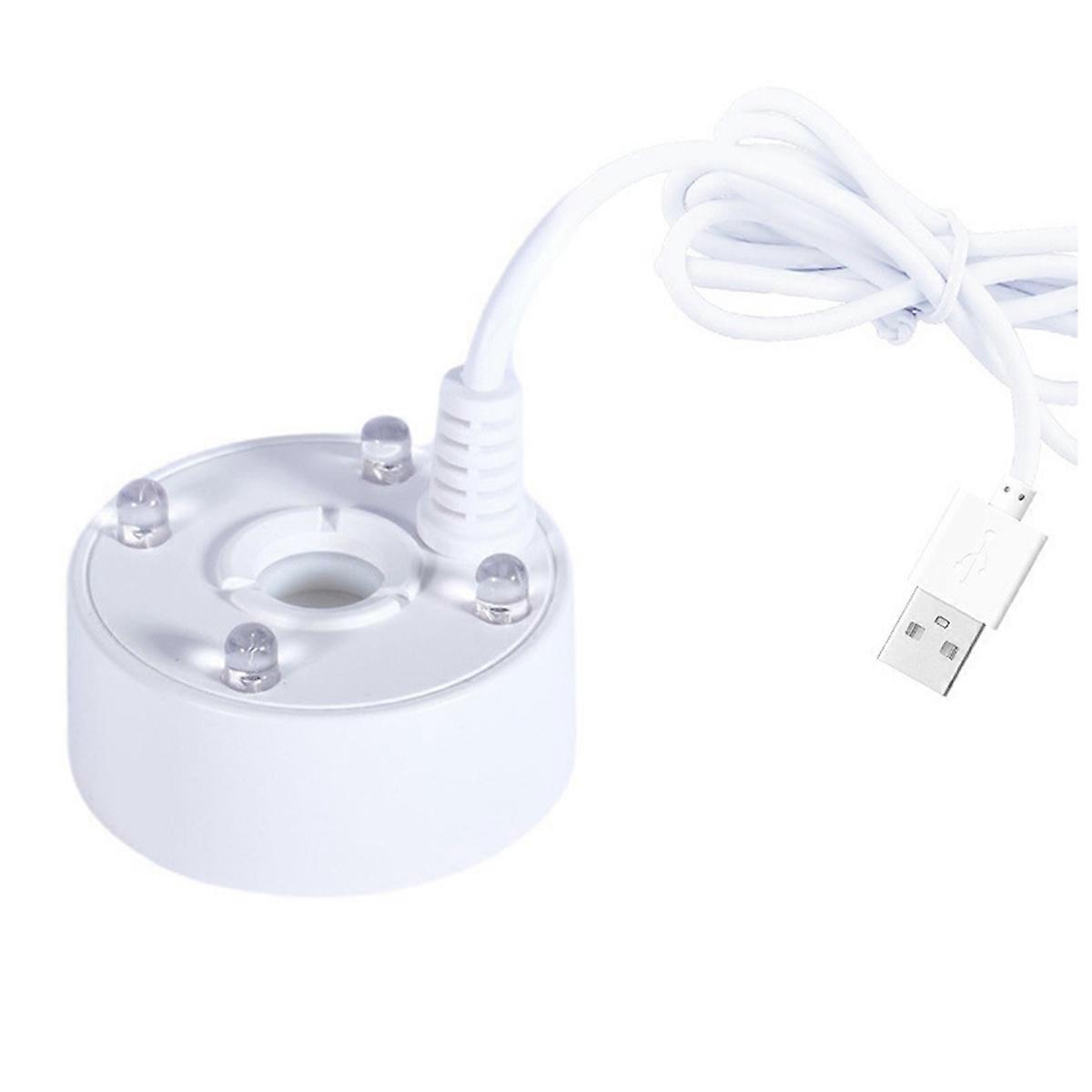 Mist Maker, USB Port 4 Color LED Lights Mini Mister Fog Machine,White