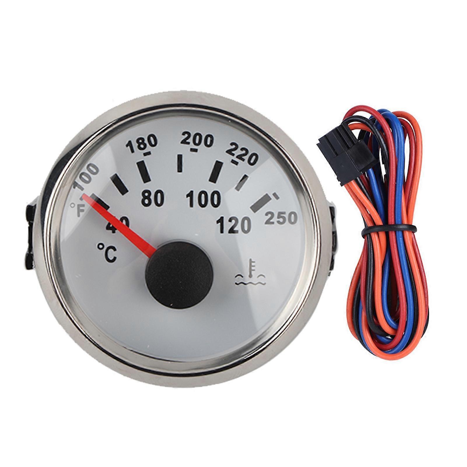 52mm/2in Marine Engine Boat Water Temp Display 40‑120 ℃ Temp Meter for Boat RV