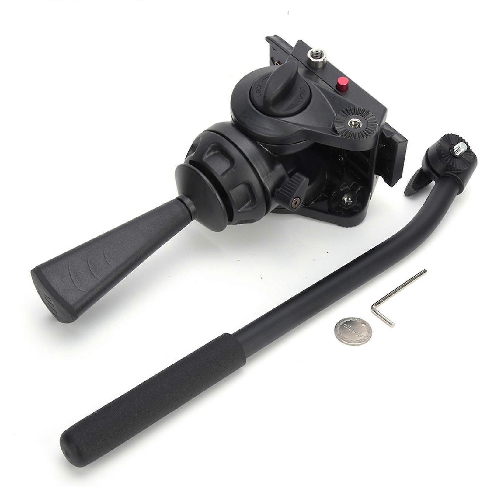 Miliboo MYT802 75mm płaska podstawa miski hydrauliczna tłumiąca głowica kulowa do statywu do aparatu kamera z szyną przesuwną