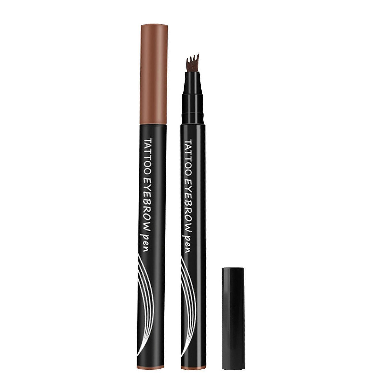 Microblade Brow Pen 4-Tip Microblade Brow Pen Liquid Water Eyebrow Pencil 3D Simulation Color Rendering Natural Sweat Pencil Four Colors Gift