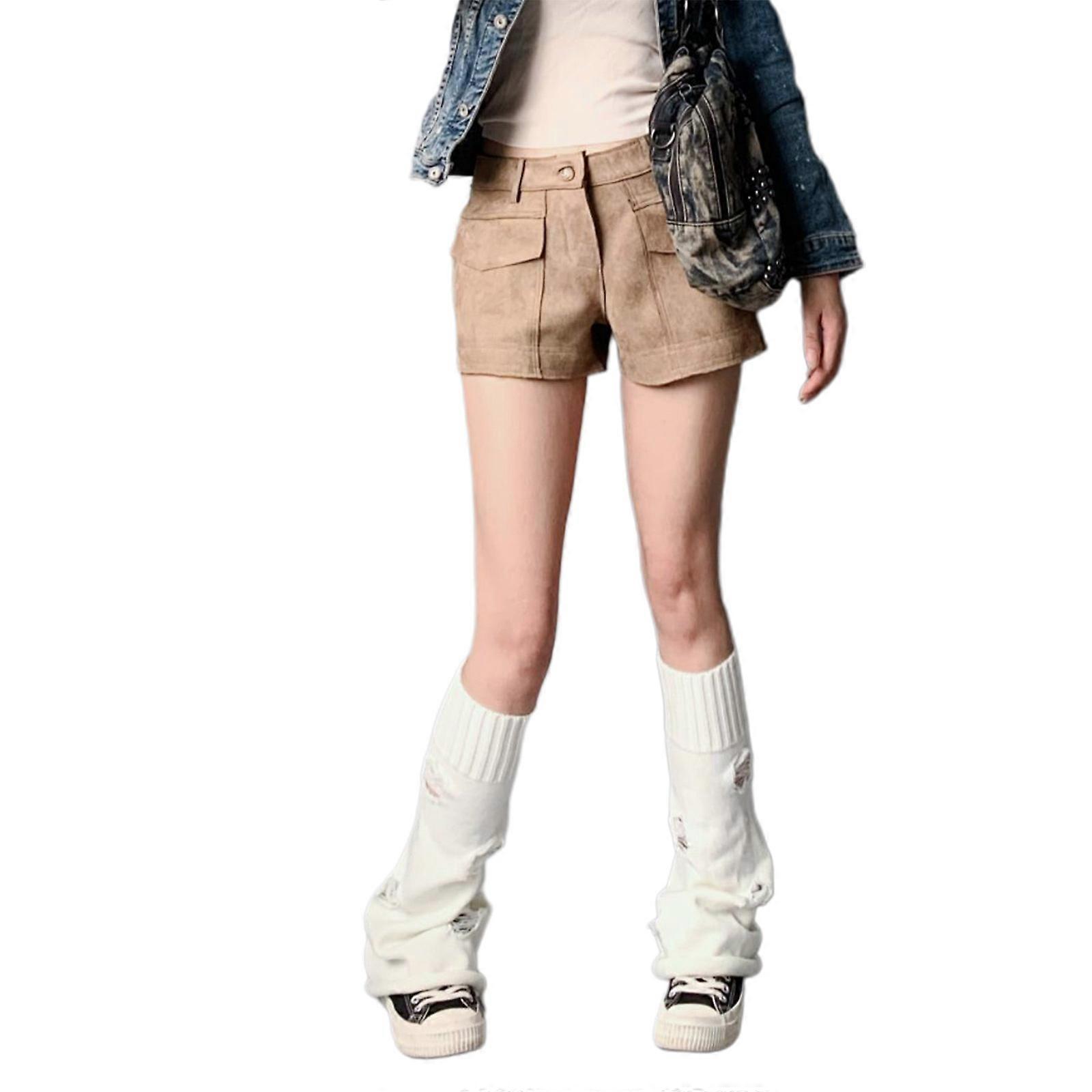 パンクロリータソリッドレッグウォーマー日本人女性ゴシックくり抜き穴ロングソックスニットブーツカフスフットカバーホワイト