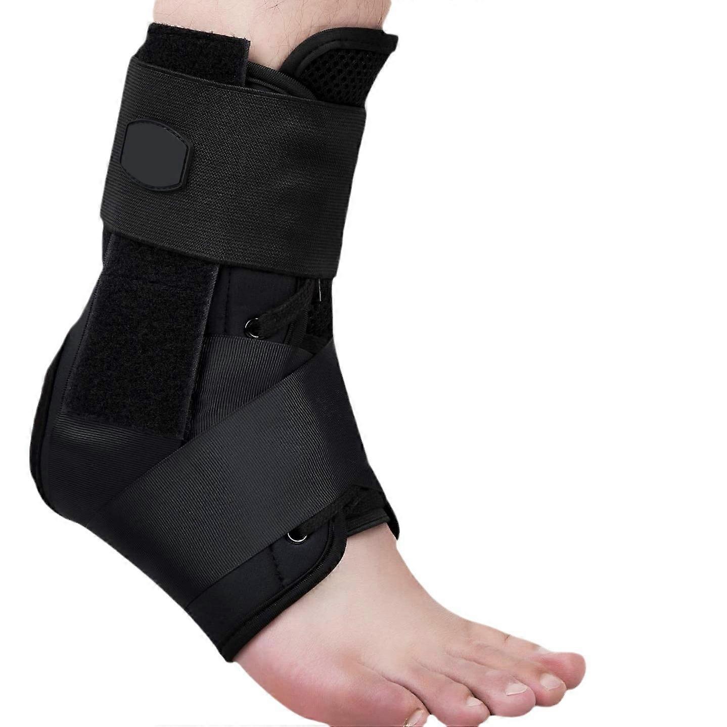 Medium Ankle Brace for Running and Basketball, Adjustable Support, Breathable Material, Comfortable Fit, Size M