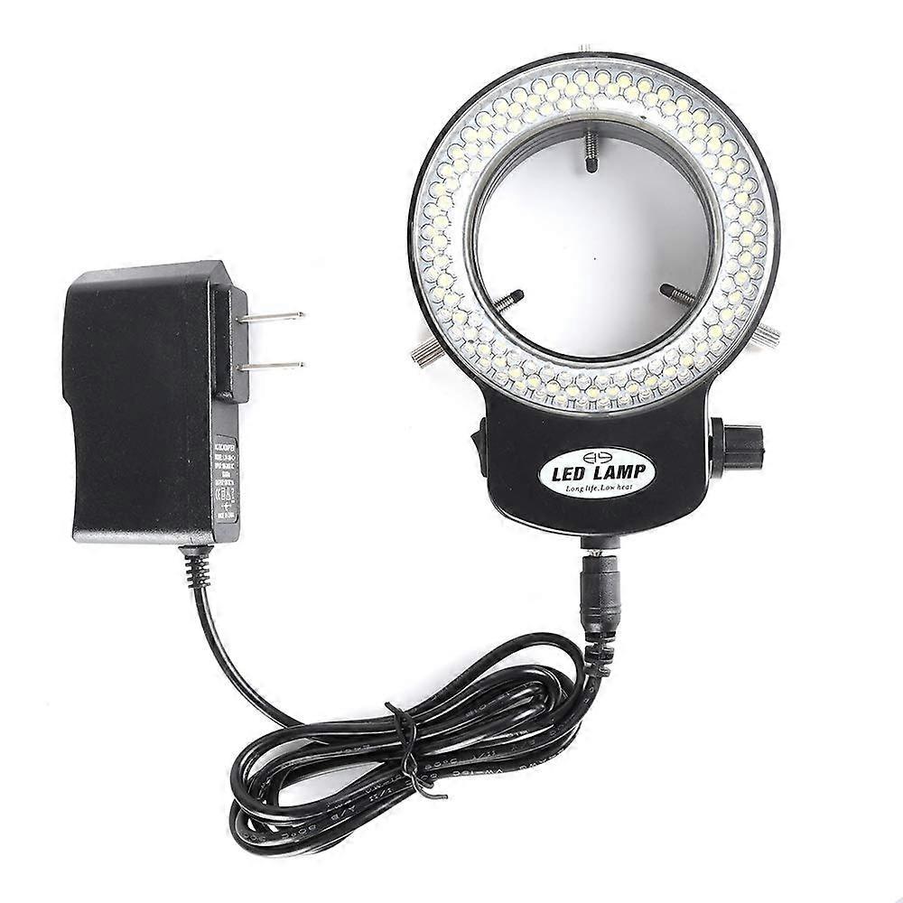 Microscope Camera Ring Lamp 144 LED Beads Light Source Brightness Adjustable Variable Intensity Shadowless Light
