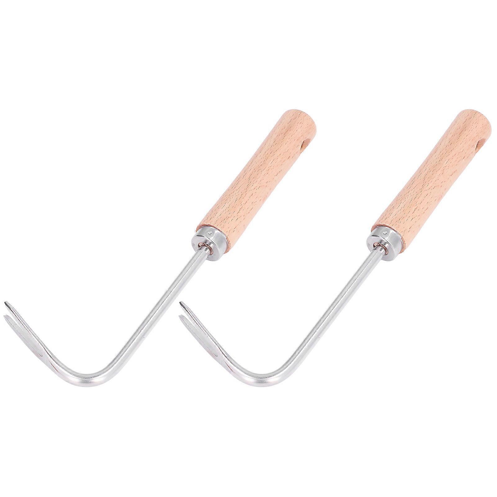 2pcs Garden Weeder Lightweight Efficient Labor Saving Ergonomic Design Small Compact Digging Supplies