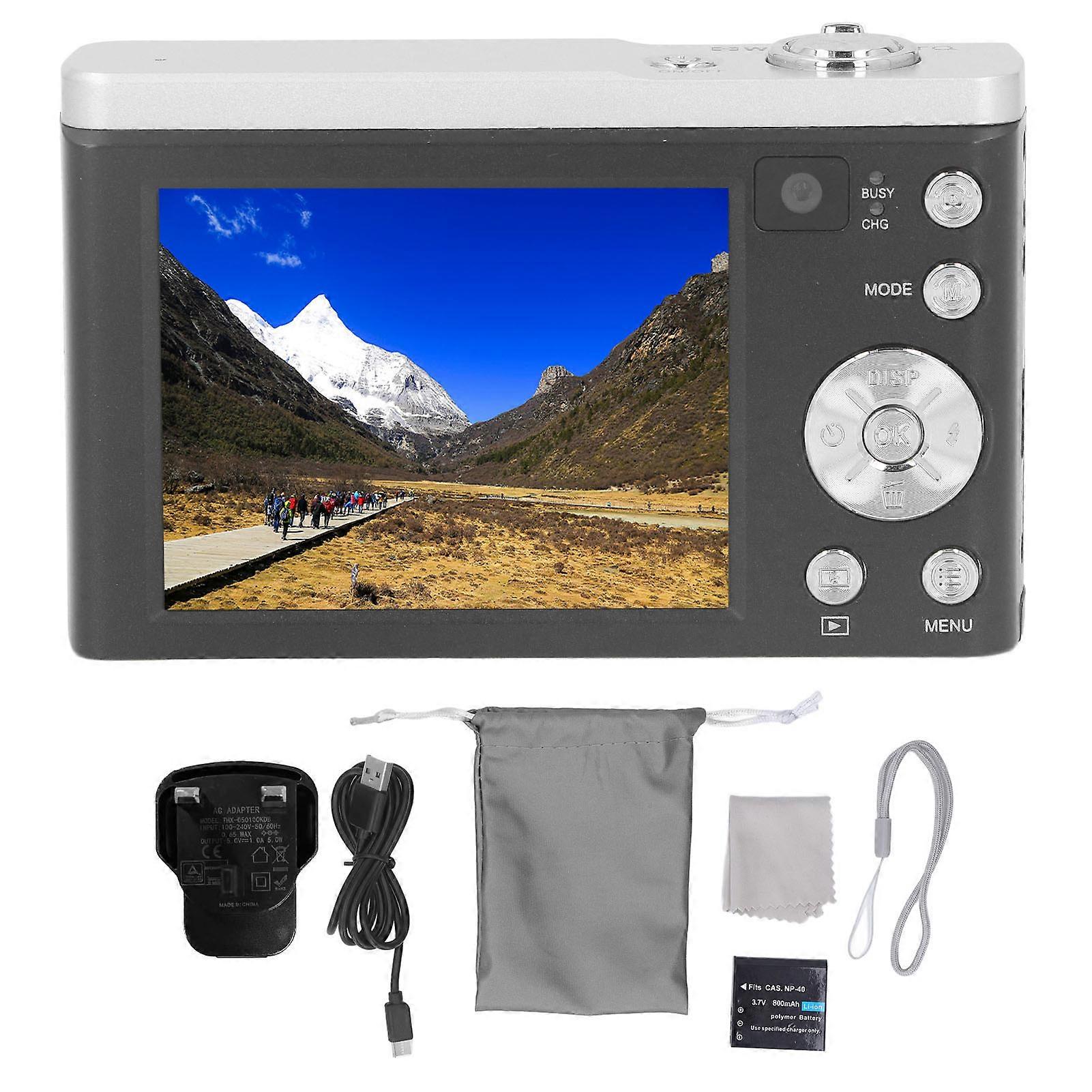 44MP Small Compact Digital Camera with 5K Video Output and 2.8" Touch Screen Display