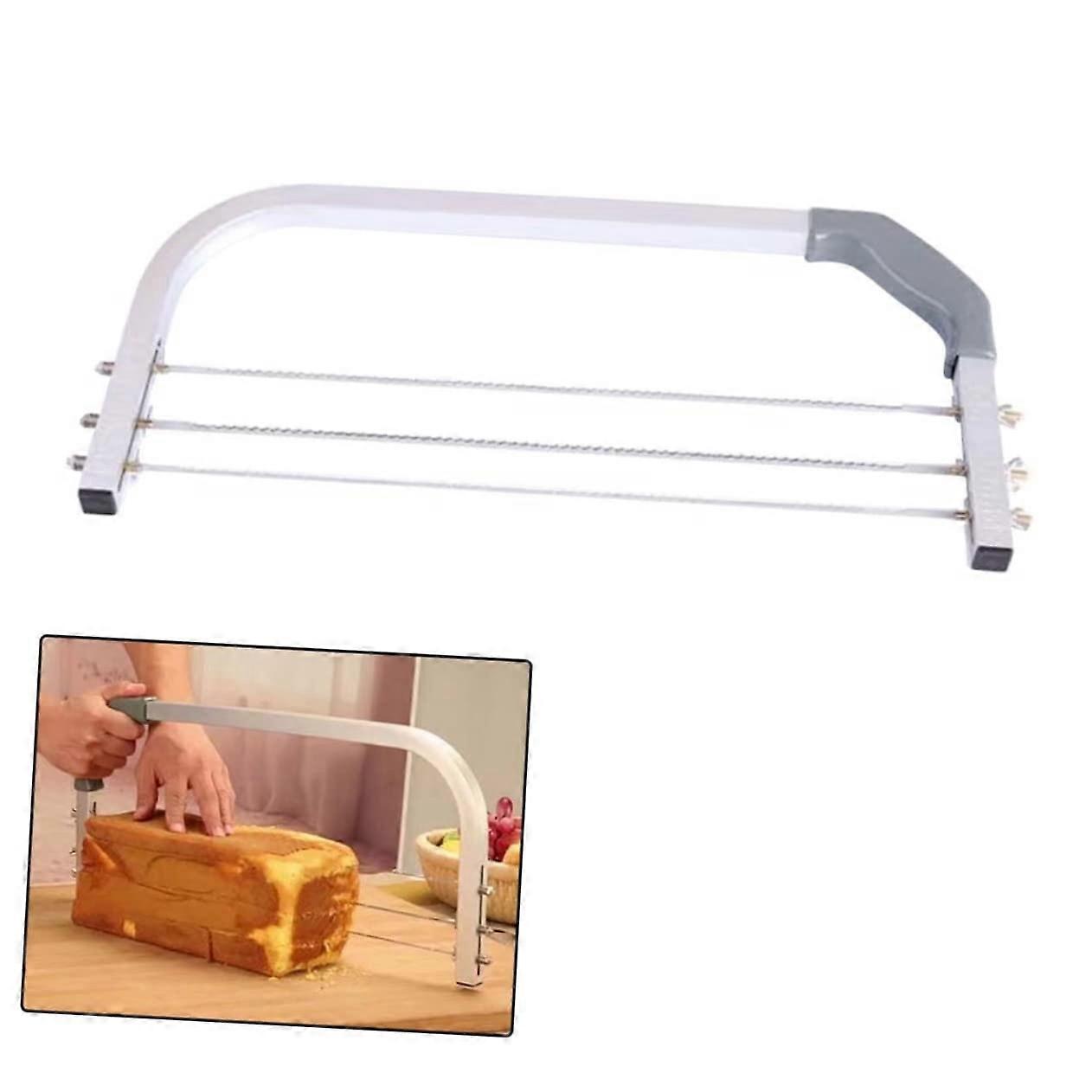 14 Inch Aluminum Alloy Cake Leveler Slicer 3 Blades Interlayer Cake Slicer Torte Leveler Cake Baking Tool