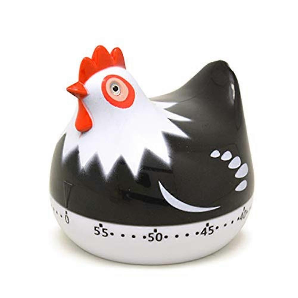 Chicken Timer Kitchen Timer Reminder Chicken Mechanical Timers Retro Kitchen Timer Cooking Cooking Guide - Black