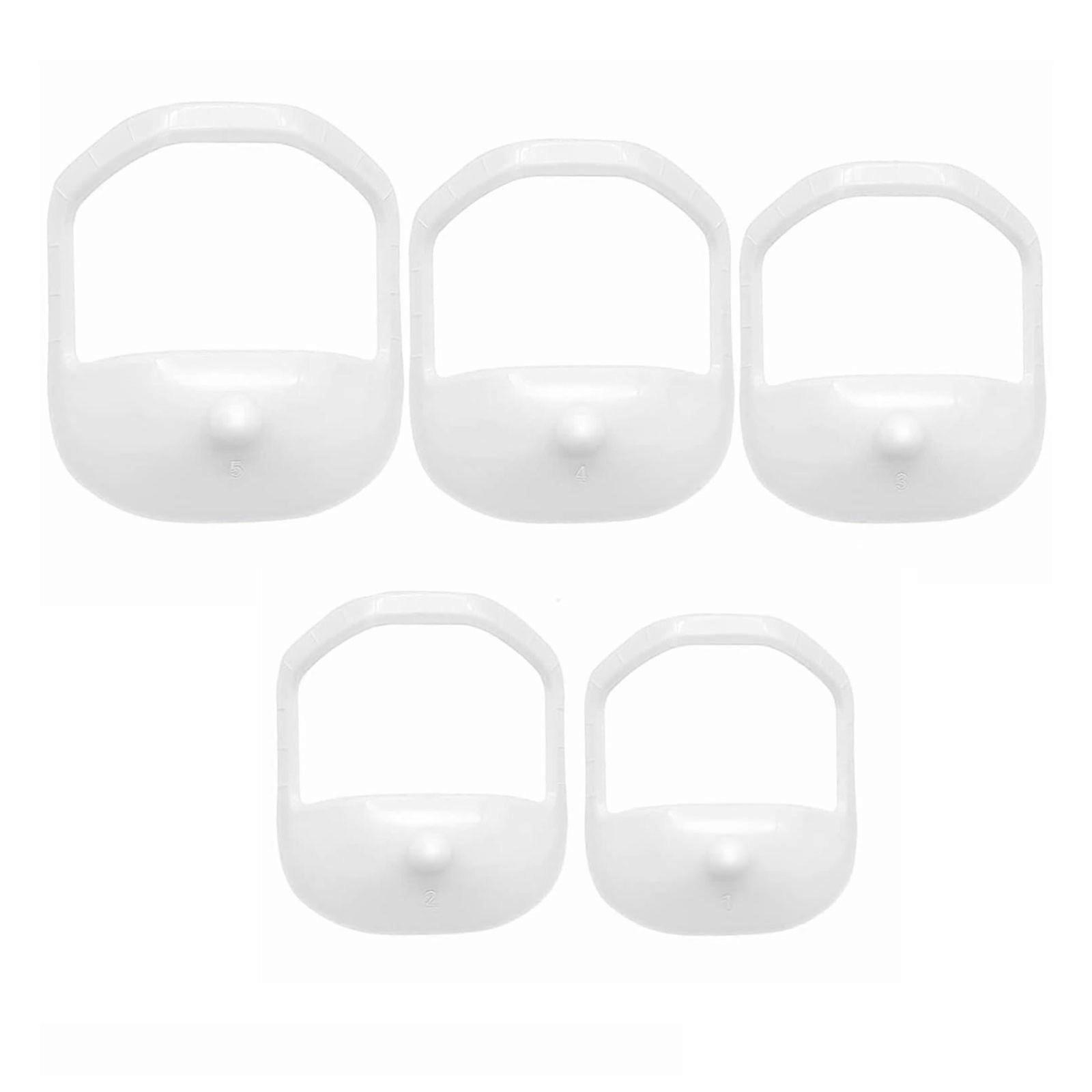 5 Pcs/Set Goatee Shaving Template with 5 Different Sizes for Men Beard Guide Shaper Beard Styling Tool Beard Shaper  White