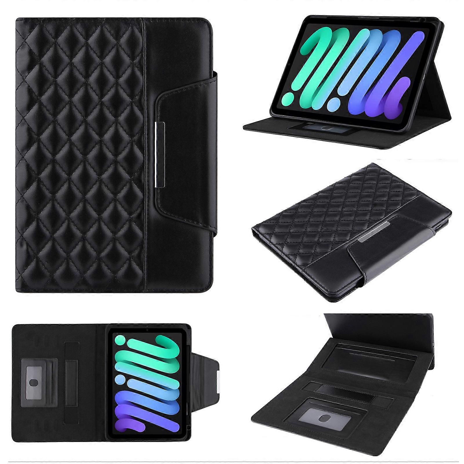 Diamond Pattern Hardware Buckle Smart Leather Tablet Case For iPad mini 6 / mini 2024