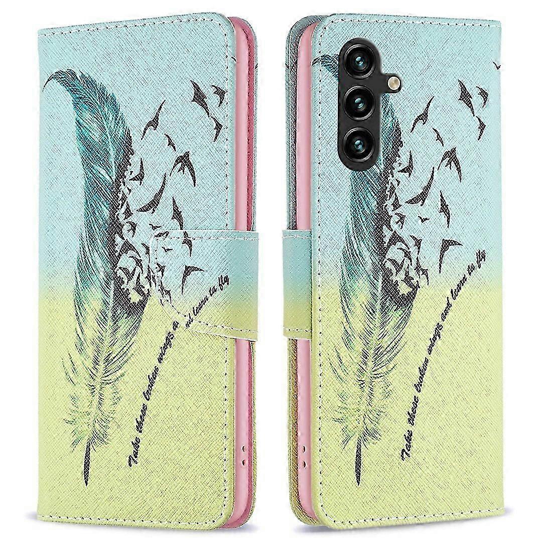 For Samsung Galaxy A56 Wallet Case Pattern Print Phone Leather Cover - Giraffe