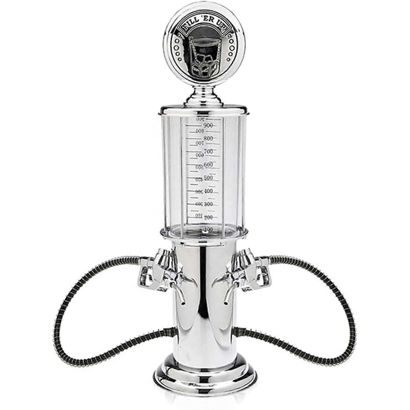 Beer Tower Drink Dispenser 1.5L Clear Beverage Dispenser with Dual Taps for Parties and Home Gameday