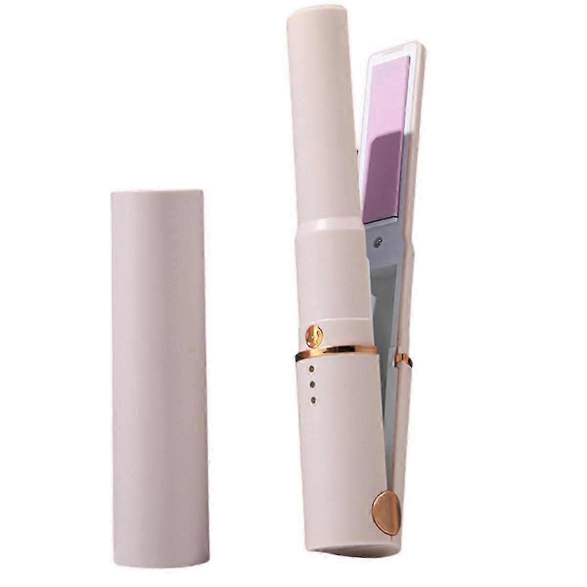 Portable Titanium Cordless Hair Straightener, Heats Up in Seconds & USB Rechargeable, Dual Voltage Mini Travel Flat Iron Hair Straightening