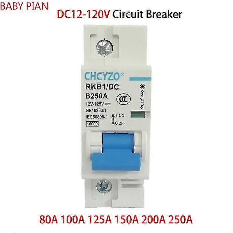12V to 120V DC Circuit Breakers for Solar Cell RV Battery Protection with Current Ratings up to 250A