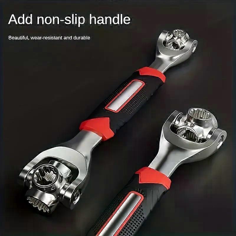 52 in 1 Tools Socket Works Universal Ratchet Spline Bolts Sleeve Rotation Hand Tools 360 Degree Multipurpose Tiger Wrench