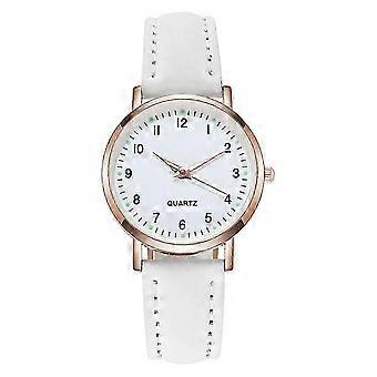 Dames polshorloges horloge quartz analoge vrouwen lederen band mode horloge, 100% nieuw