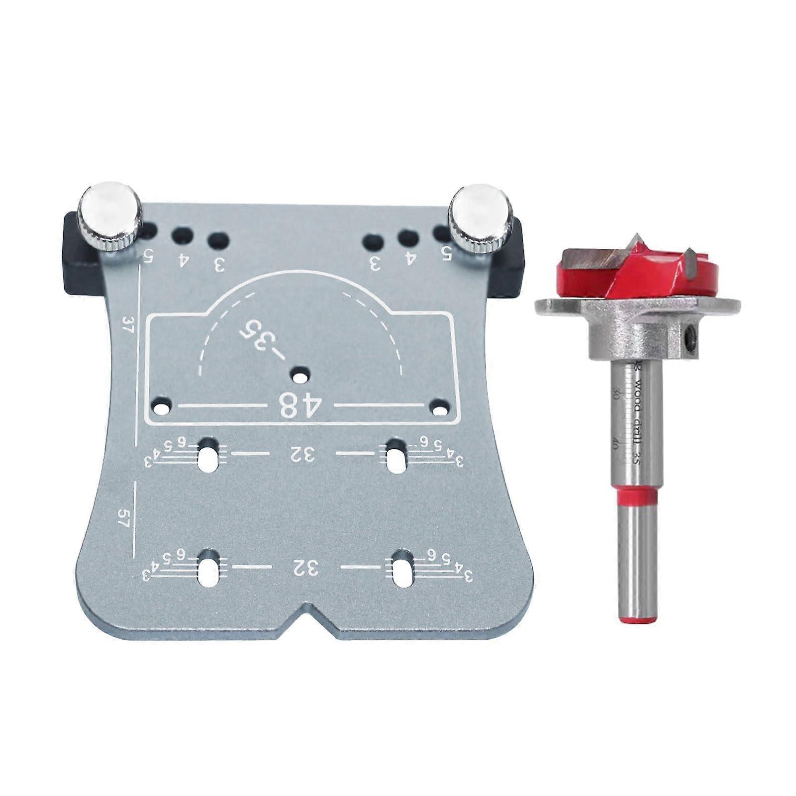 Woodworking Hinge Hole Cutter,for Woodworkers and DIYer Enthusiasts Aluminum Hinge Boring Opener with Adjustable Depth Setting Professional