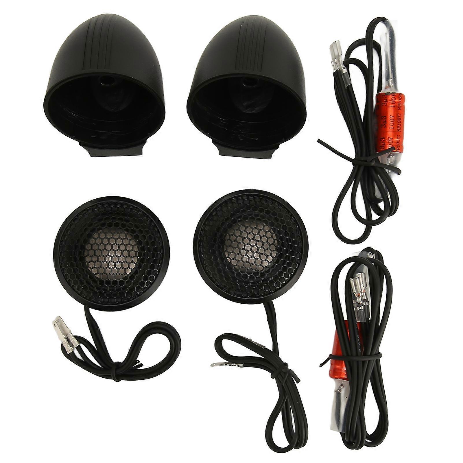 2 Pcs Car Tweeter Hifi Black Compact Structure 150W Dome Tweeter with Base for All Car o Systems