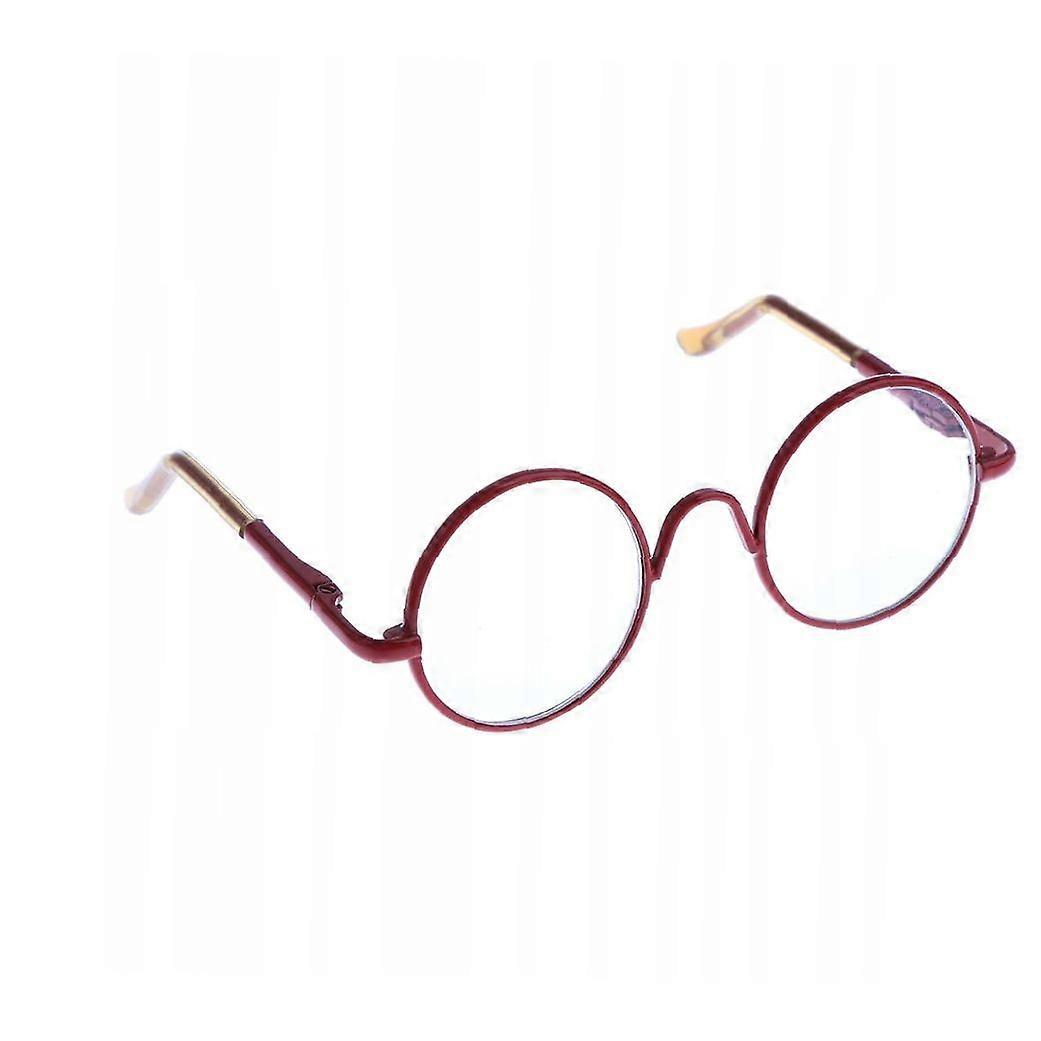 2x 1/6 Pair Round Glasses With Clear Lenses