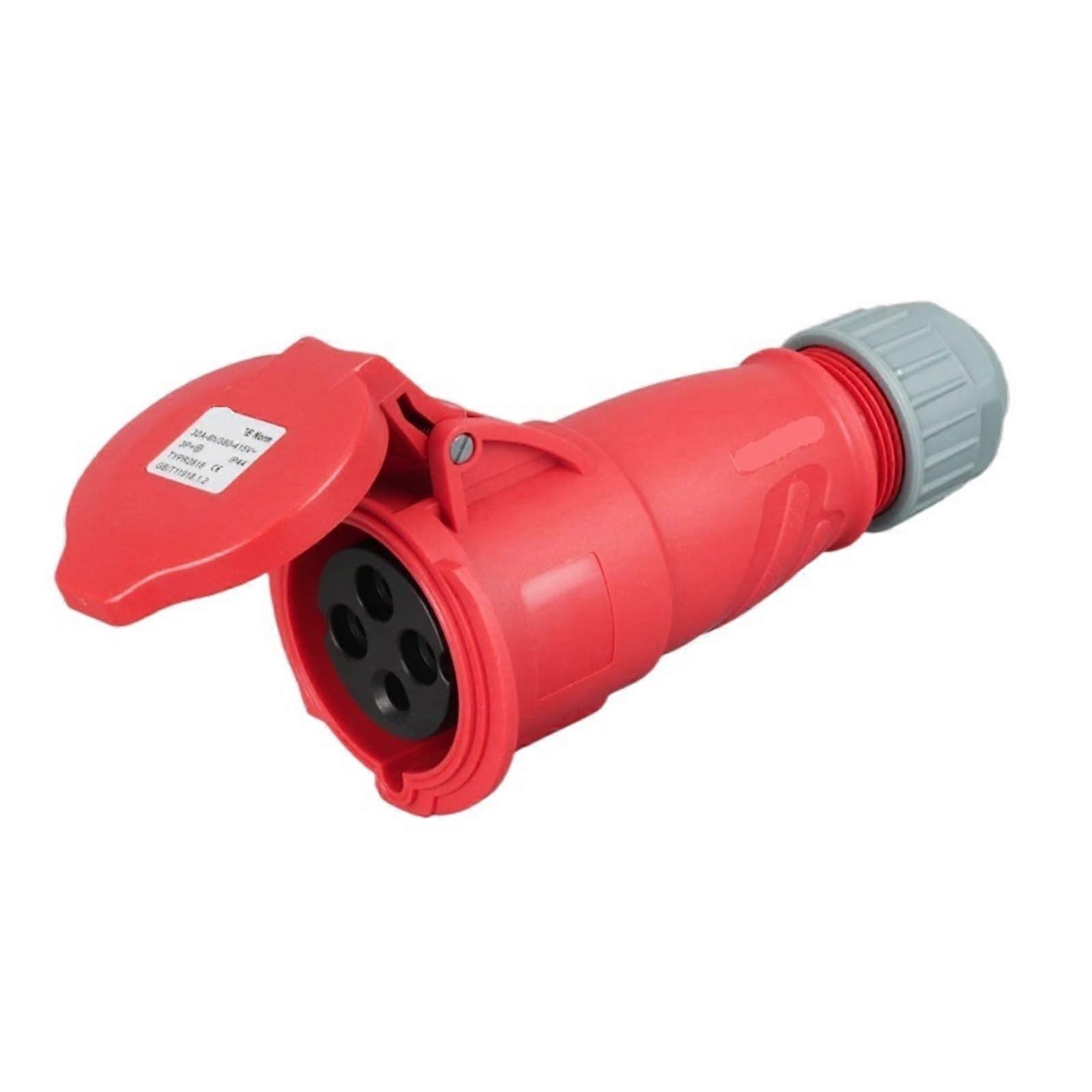 4-Core 32A Waterproof Industrial Plug CEE Connector 6818TYP283 Light and Dark Socket for Heavy Duty Use