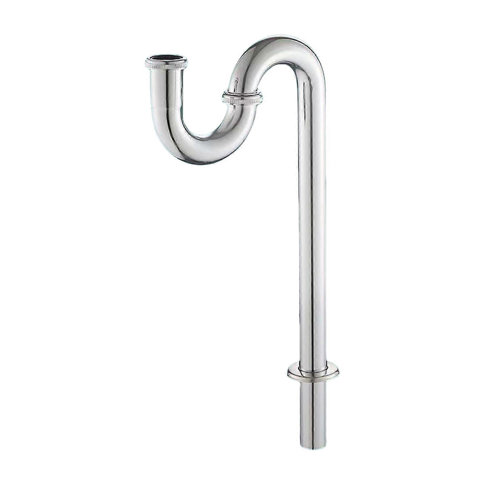 Steel Thickened Sink Drain Pipe Easy to Install & Clean Basin Drain Pipe easy installs Drain Connector for Home & Hotel